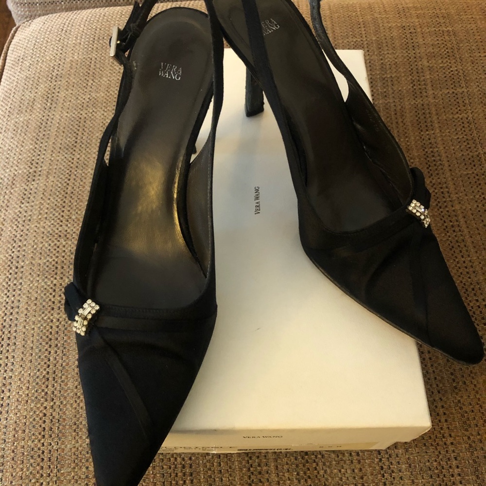Black Evening Sling-back shoe